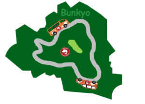 Please enjoy this fun map of our bus service in Bunkyo-ku!